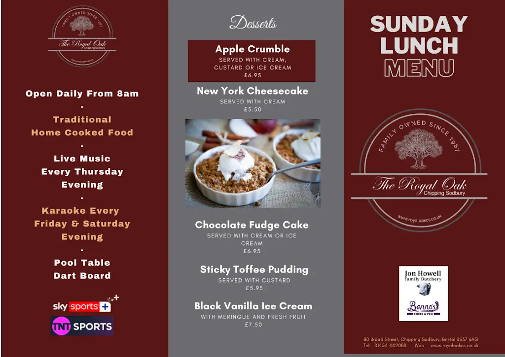 Menu_The Royal Oak, Chipping Sodbury_Chipping Sodbury_image_1