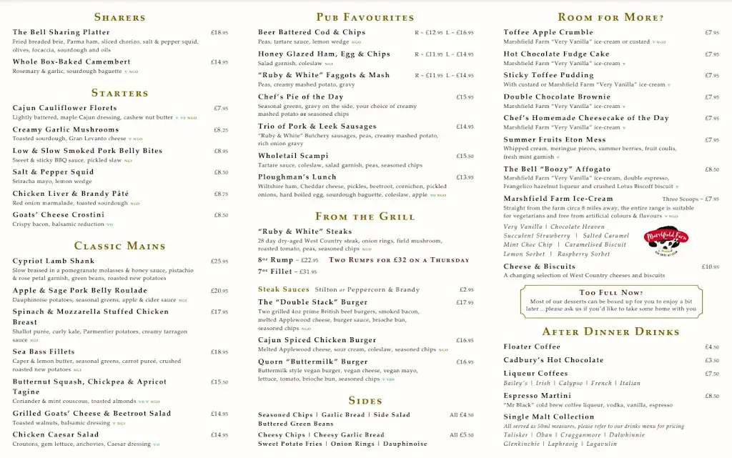 Menu_The Bell Inn_Chipping Sodbury_image_1
