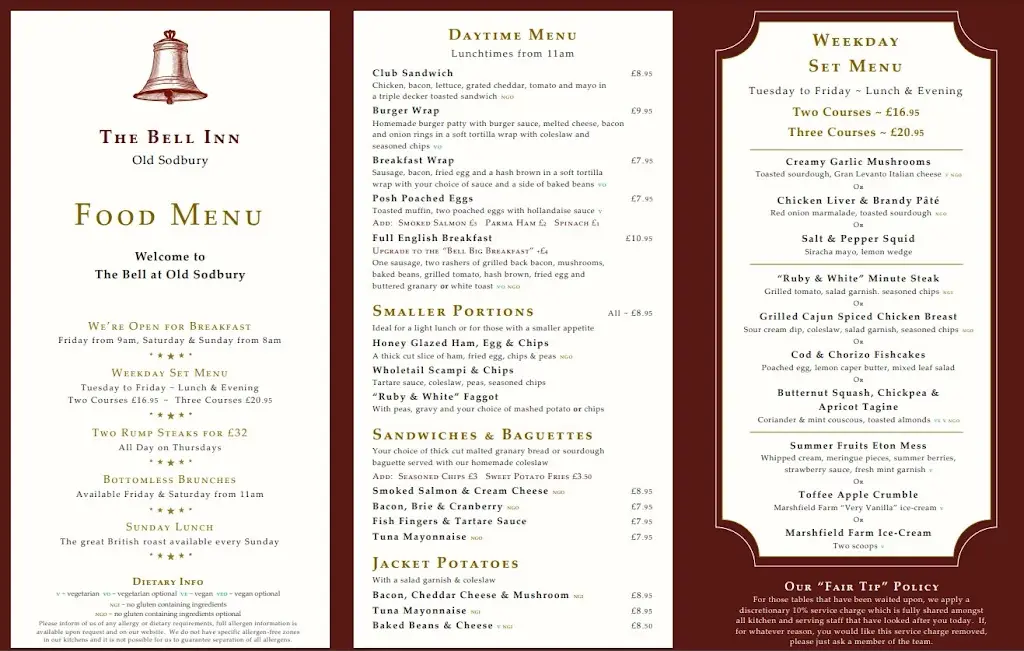 Menu_The Bell Inn_Chipping Sodbury_image_2
