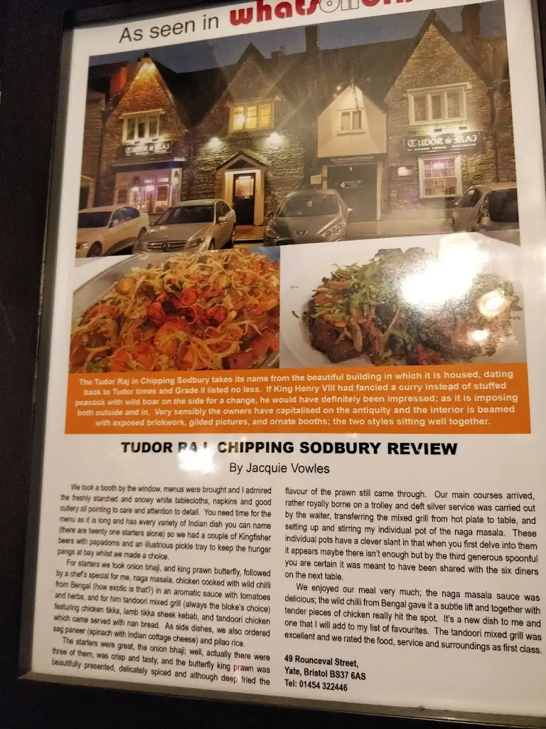 Menu_Tudor Raj_Chipping Sodbury_image_2