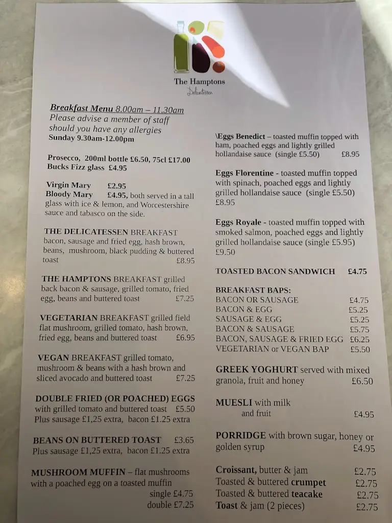 Menu_Hamptons Deli Cafe_Chipping Sodbury_image_1