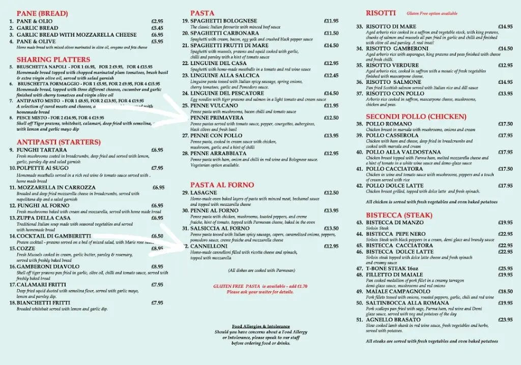 Menu_Antica Roma Ristorante_Chipping Sodbury_image_1