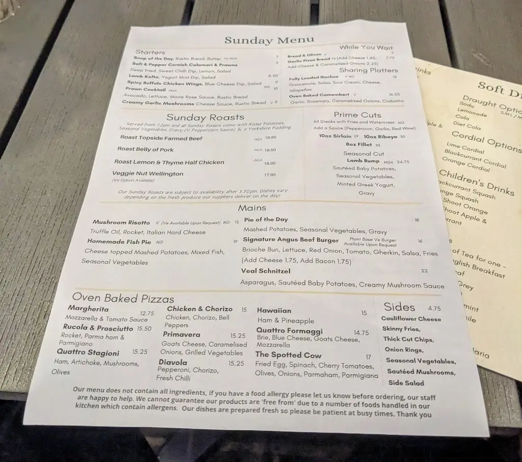 Menu_The Spotted Cow_Churt_image_1