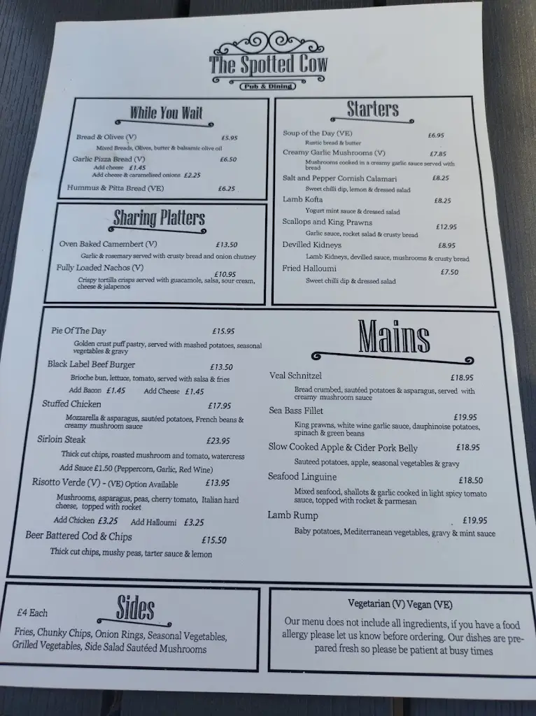 Menu_The Spotted Cow_Churt_image_2