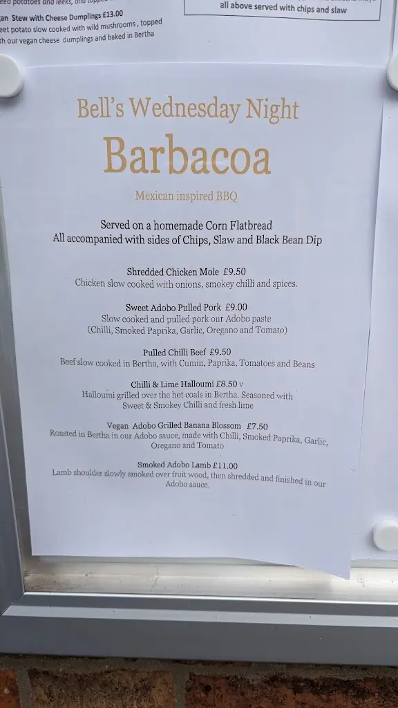 Menu_Five Bells Inn Claypole_Claypole_image_1