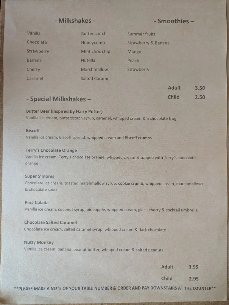 Menu_The Side House_Claypole_image_2