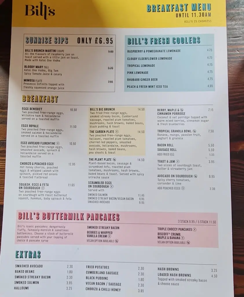 Menu_Bill's Leeds Restaurant_City and Borough of Leeds_image_2