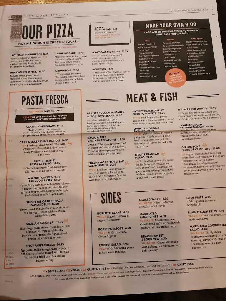 Menu_LIVIN'Italy_City and Borough of Leeds_image_1