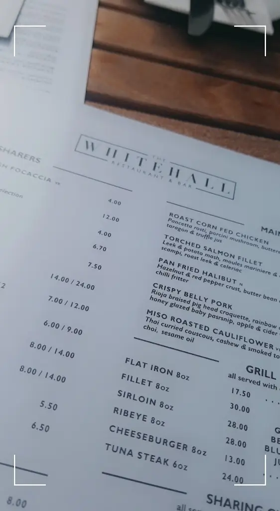 Menu_The Whitehall Restaurant & Bar_City and Borough of Leeds_image_3