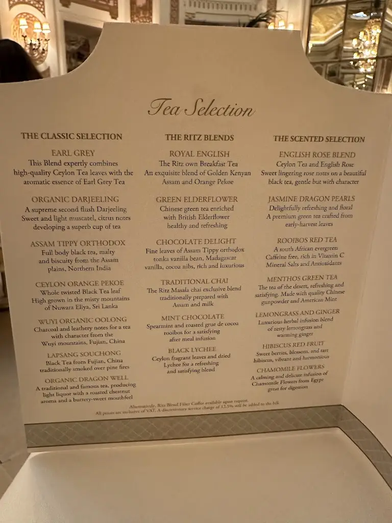 Menu_The Ritz Restaurant_City of London_image_4