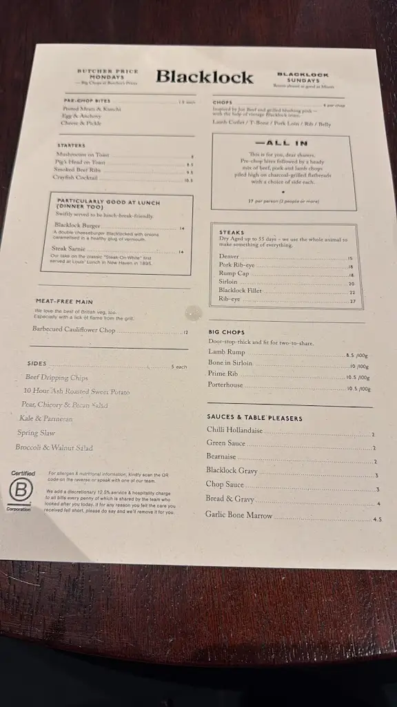 Menu_Blacklock City_City of London_image_4