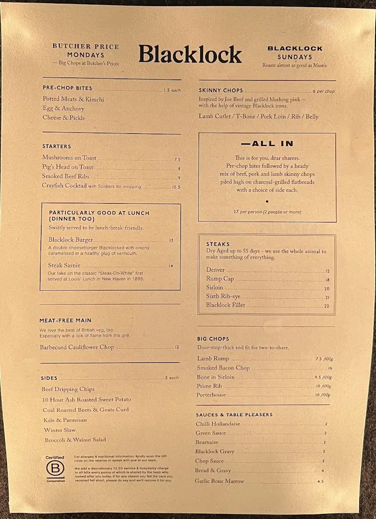 Menu_Blacklock Covent Garden_City of London_image_1