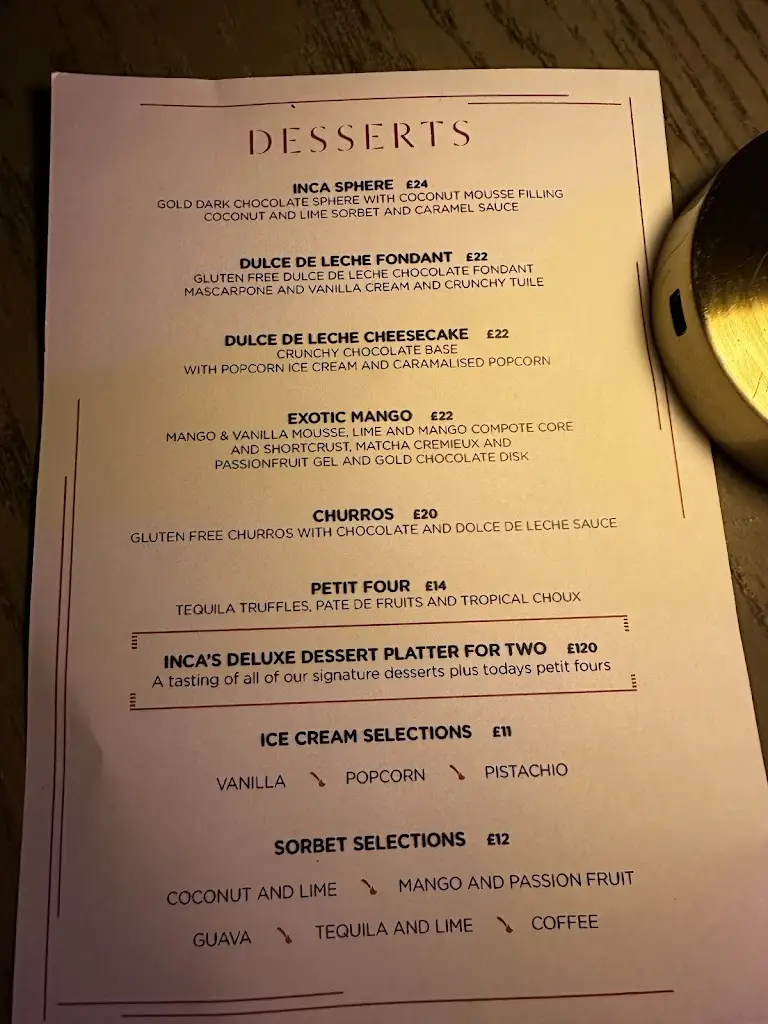 Menu_Inca London_City of London_image_4