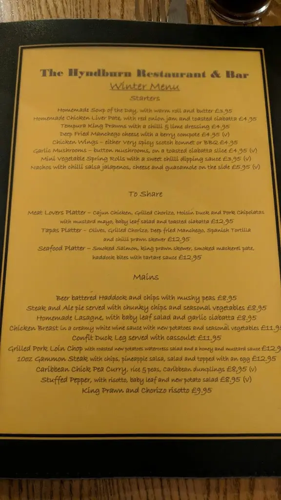 Menu_The Hyndburn Bridge_Clayton le Moors_immagine_1