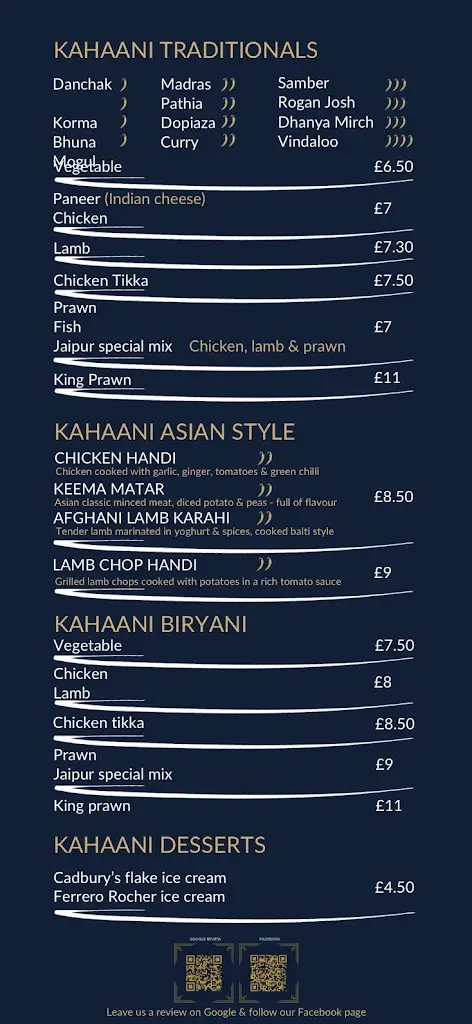 Menu_Kahaani Indian Brasserie_Clayton le Moors_image_3