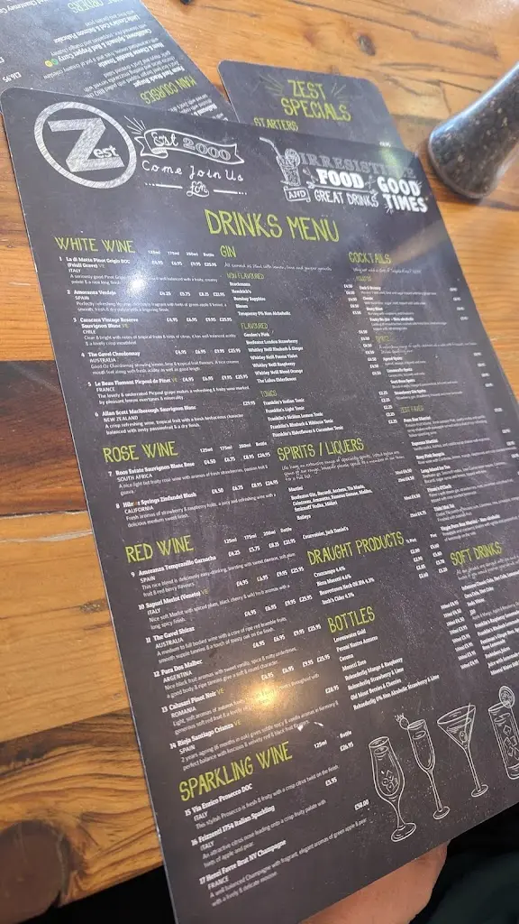 Menu_Zest Harbourside_Cleator Moor_image_2