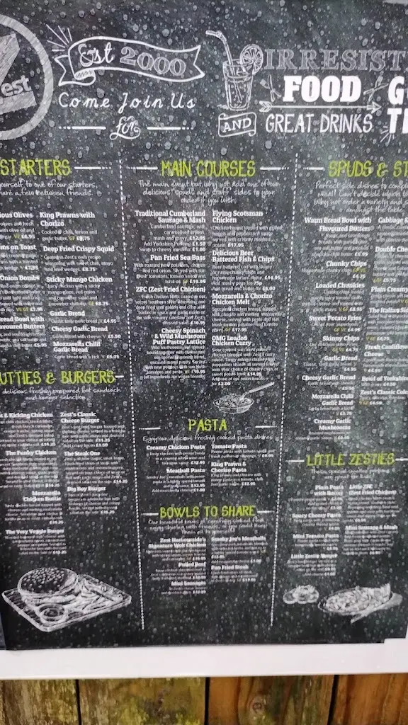 Menu_Zest Harbourside_Cleator Moor_image_3