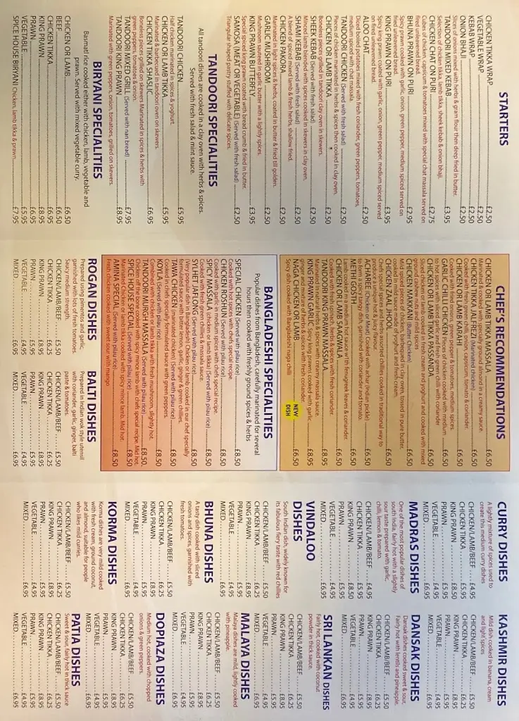 Menu_Spice House_Cleator Moor_immagine_1