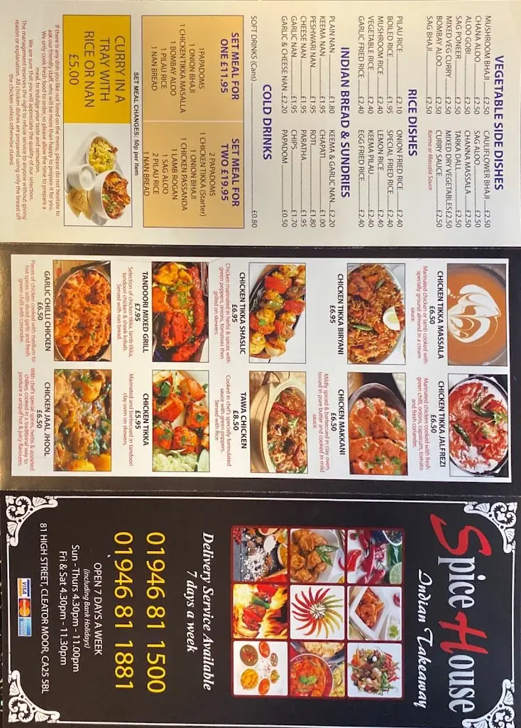 Menu_Spice House_Cleator Moor_immagine_2