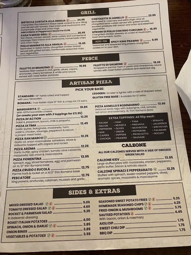 Menu_Casa a Roma_Cleator Moor_image_1