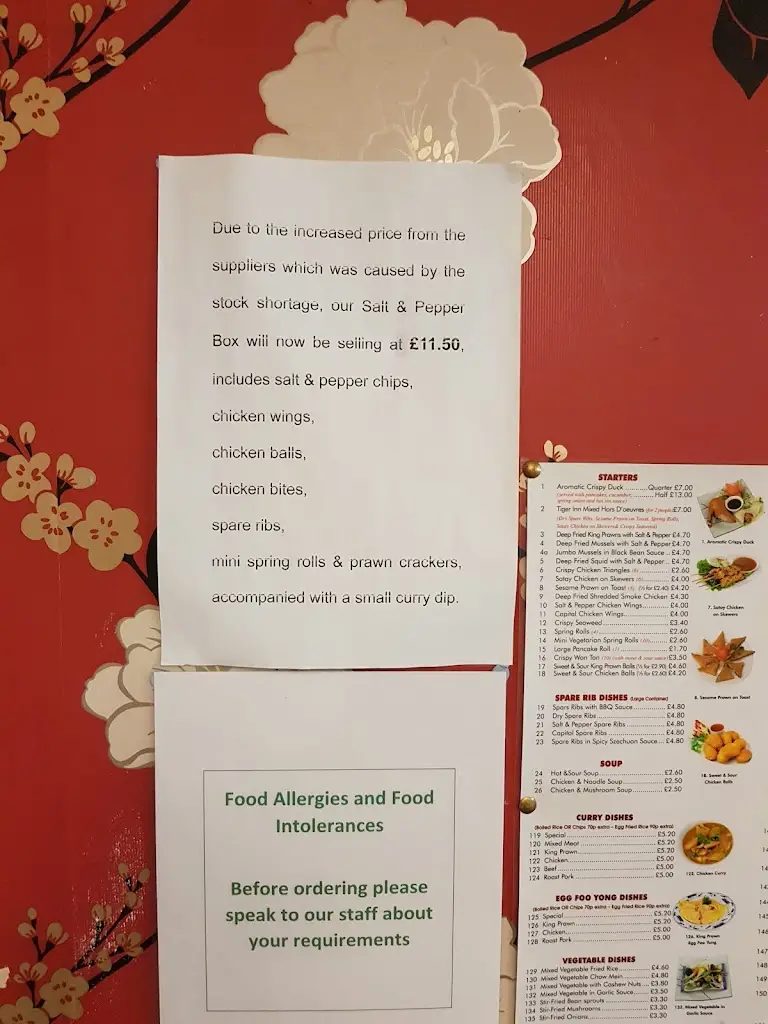 Menu_Tiger Inn Cleator Moor_Cleator Moor_immagine_1