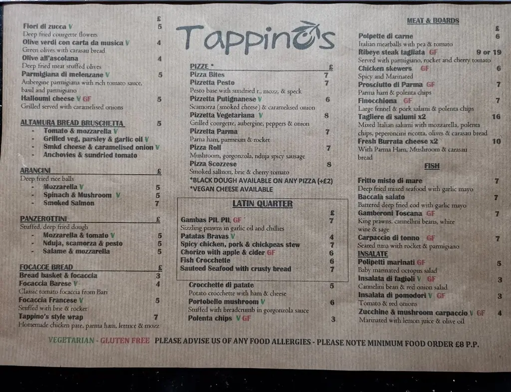 Menu_Tappino's_Cleckheaton_image_3