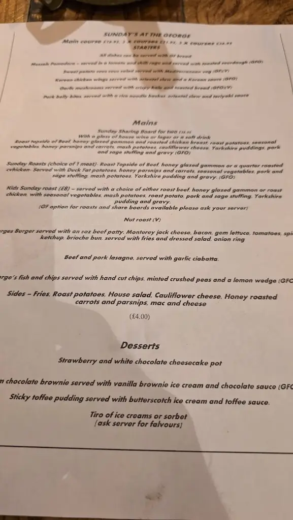 Menu_George‘s Bistro & Bar_Cleckheaton_image_3