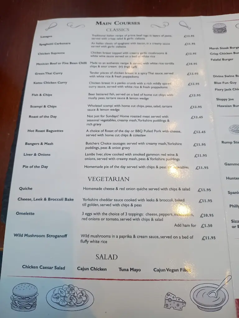 Menu_The Marsh_Cleckheaton_image_1