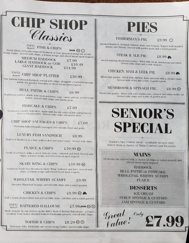 Menu_Papas Fish & Chips - Cleethorpes Pier_Cleethorpes_image_2