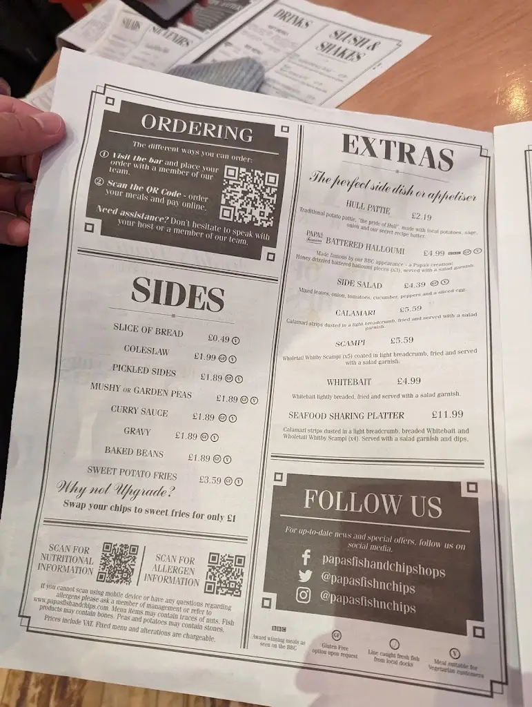 Menu_Papas Fish & Chips - Cleethorpes Pier_Cleethorpes_image_3