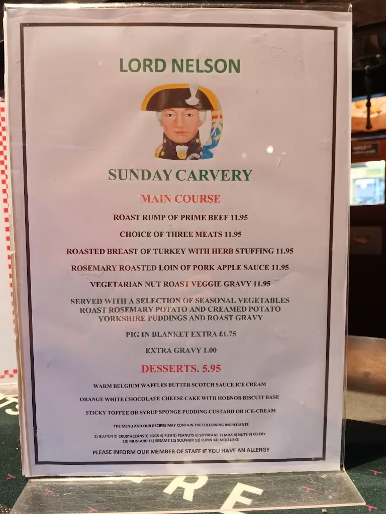 Menu_Lord Nelson Pub_Clayton-le-Woods_image_4