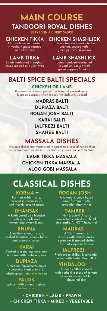 Menu_Bangla Spice Brasserie_Clayton-le-Woods_image_1