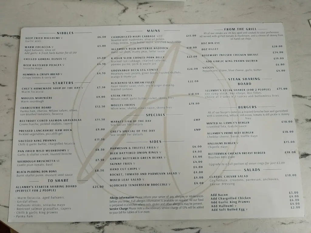 Menu_Allamby's Brasserie & Bar_Clayton-le-Woods_image_1