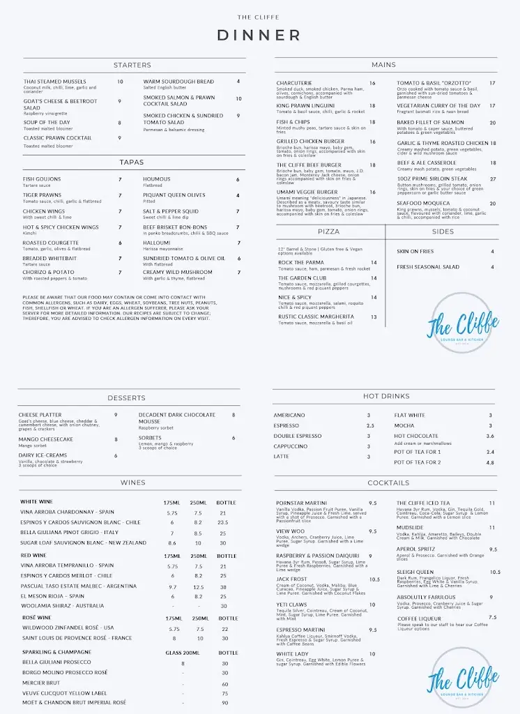 Menu_The Cliffe Lounge Bar & Kitchen_Cliffe_image_1