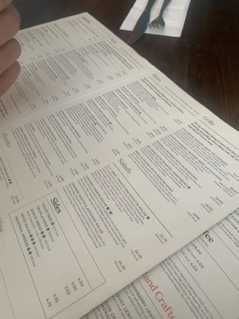 Menu_Prezzo Italian Restaurant Clacton On Sea_Clacton-on-Sea_image_1