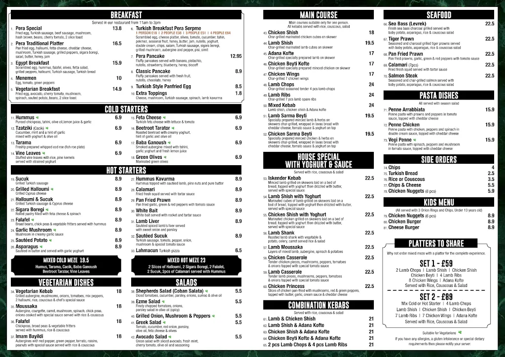 Menu_PERA RESTAURANT - CLACTON ON SEA_Clacton-on-Sea_image_1