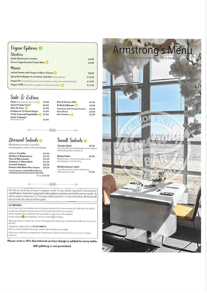 Menu_Armstrong's Bar & Restaurant_Clacton-on-Sea_image_2