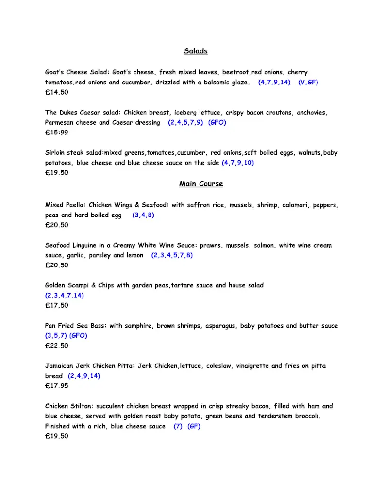 Menu_The Dukes Bistro_Clacton-on-Sea_image_2