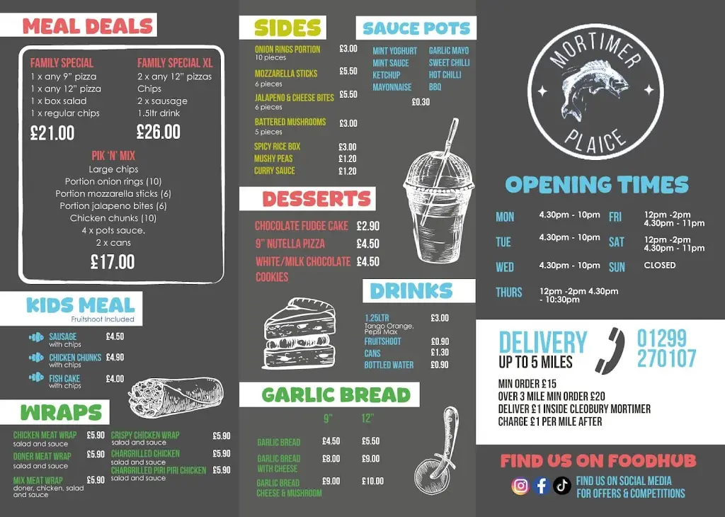 Menu_Mortimer plaice ltd._Cleobury Mortimer_image_2