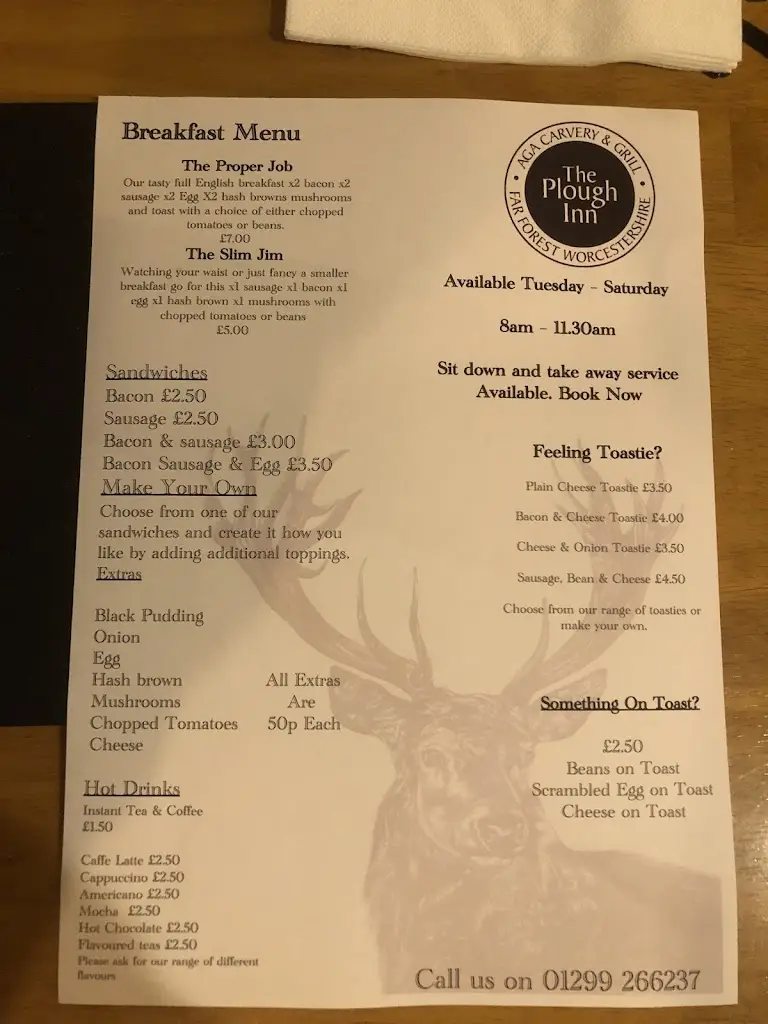 Menu_The Plough Inn_Cleobury Mortimer_image_4