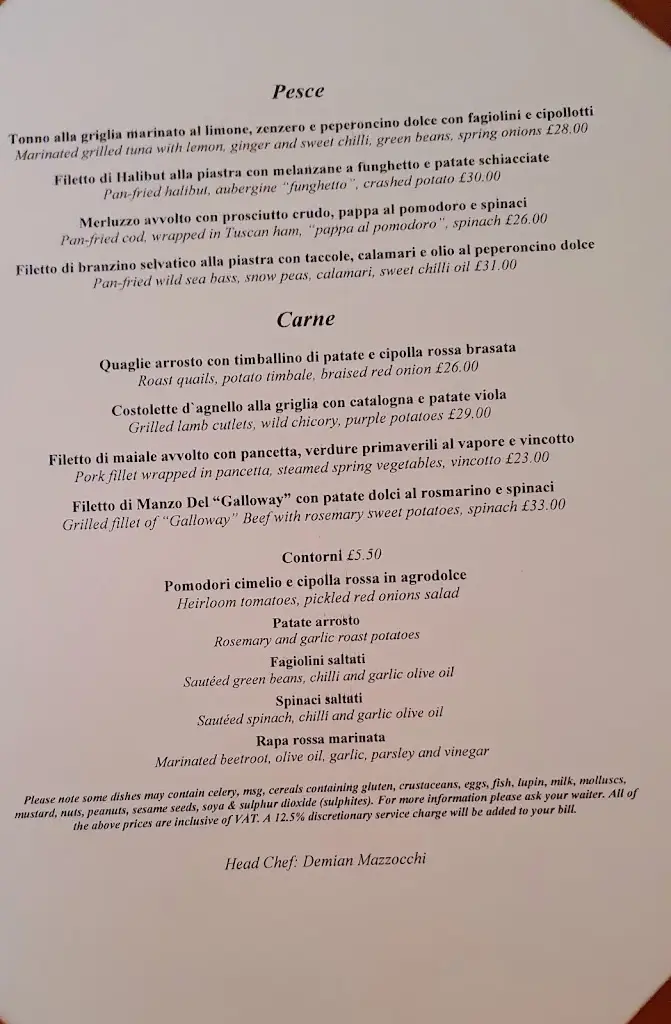 Menu_Osteria dell'Angolo_City of Westminster_image_3