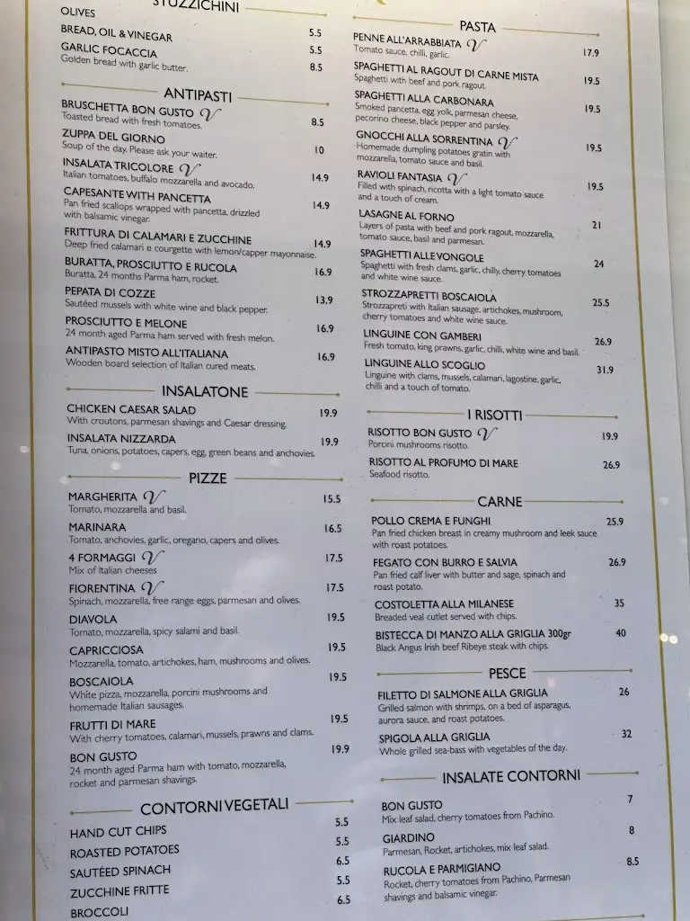 Menu_Bon Gusto_City of Westminster_image_4