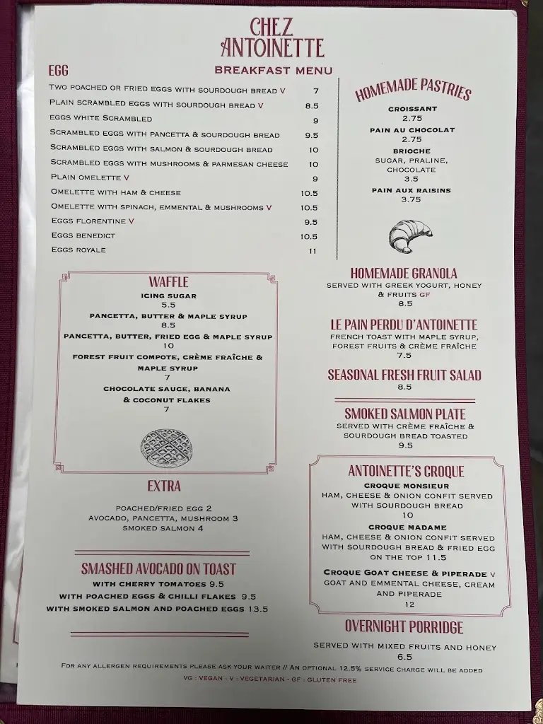 Menu_Chez Antoinette Victoria_City of Westminster_image_4