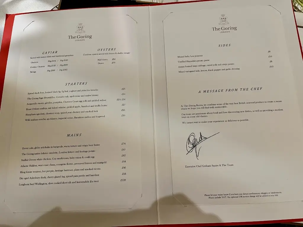 Menu_The Goring Dining Room_City of Westminster_image_2
