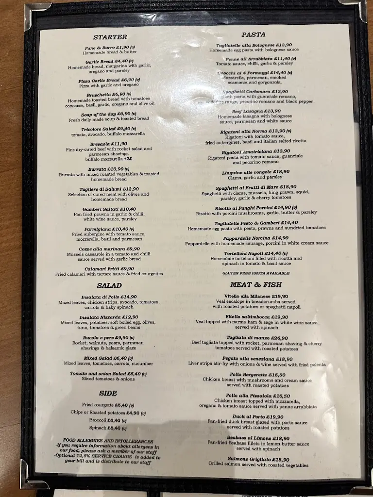 Menu_Il Posto_City of Westminster_image_4