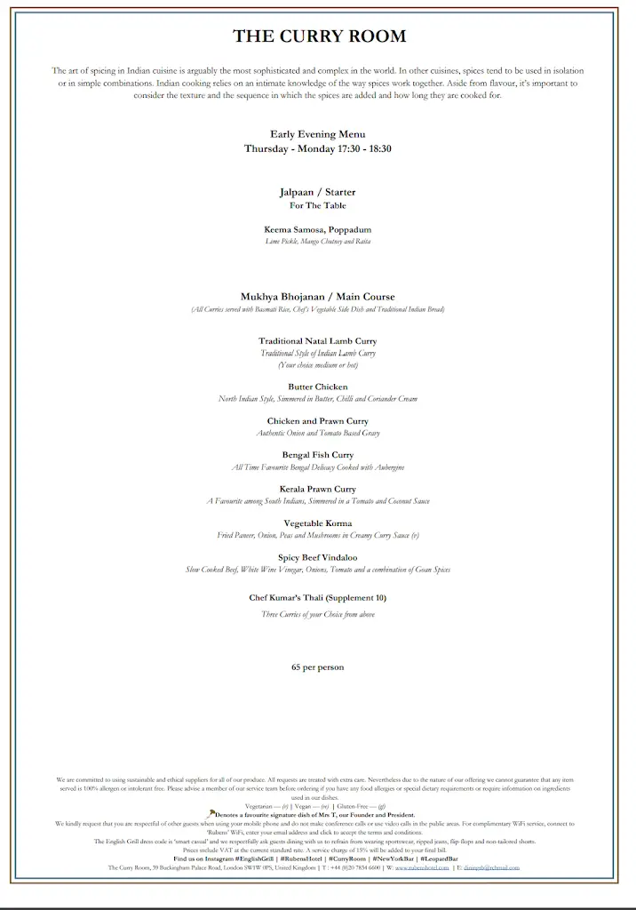 Menu_The Curry Room_City of Westminster_image_1