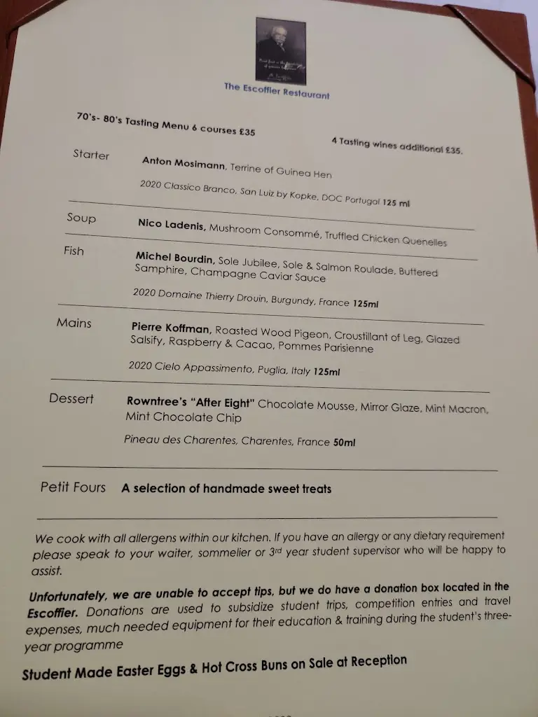 Menu_The Vincent Rooms_City of Westminster_image_2