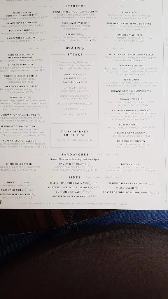 Menu_Browns Victoria_City of Westminster_image_4