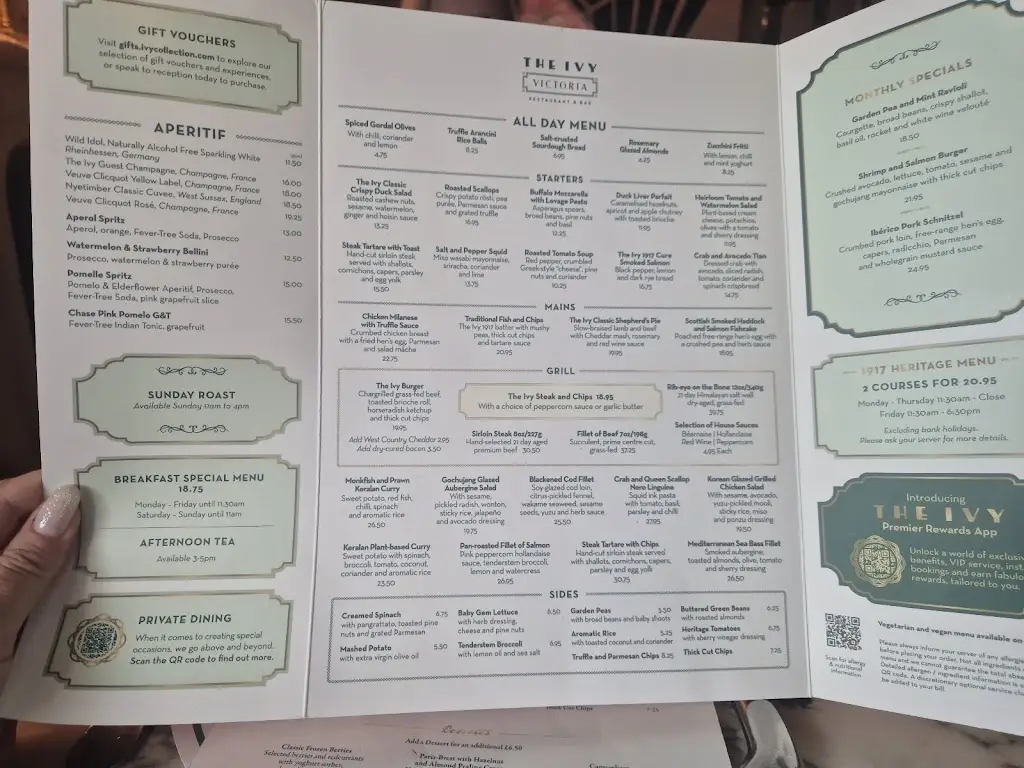 Menu_The Ivy Victoria_City of Westminster_image_1