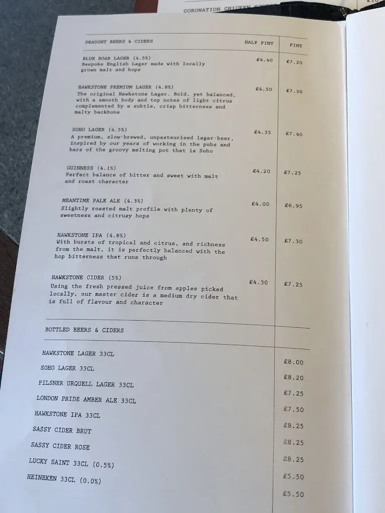 Menu_Blue Boar Pub_City of Westminster_imagen_4